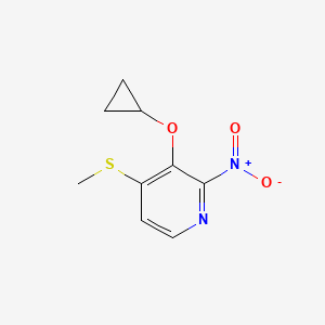 3-Cyclopropoxy-4-(methylthio)-2-nitropyridine