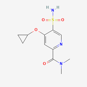 molecular formula C11H15N3O4S B14832959 4-Cyclopropoxy-N,N-dimethyl-5-sulfamoylpicolinamide 