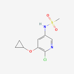 molecular formula C9H11ClN2O3S B14832970 N-(6-Chloro-5-cyclopropoxypyridin-3-YL)methanesulfonamide 