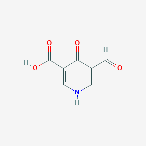 molecular formula C7H5NO4 B14832980 5-Formyl-4-hydroxynicotinic acid 