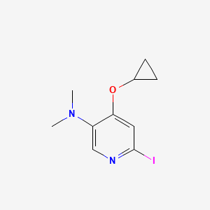 molecular formula C10H13IN2O B14832986 4-Cyclopropoxy-6-iodo-N,N-dimethylpyridin-3-amine 