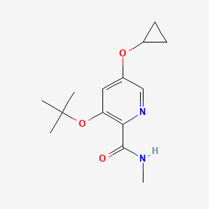 molecular formula C14H20N2O3 B14832993 3-Tert-butoxy-5-cyclopropoxy-N-methylpicolinamide 