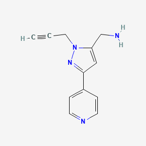 (1-(prop-2-yn-1-yl)-3-(pyridin-4-yl)-1H-pyrazol-5-yl)methanamine