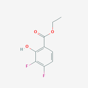 molecular formula C9H8F2O3 B14833025 3,4-Difluoro-2-hydroxybenzoic acid ethyl ester 