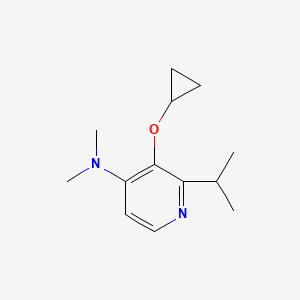 molecular formula C13H20N2O B14833036 3-Cyclopropoxy-2-isopropyl-N,N-dimethylpyridin-4-amine 