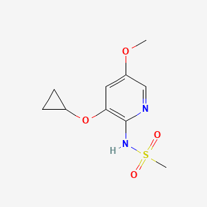 molecular formula C10H14N2O4S B14833064 N-(3-Cyclopropoxy-5-methoxypyridin-2-YL)methanesulfonamide 