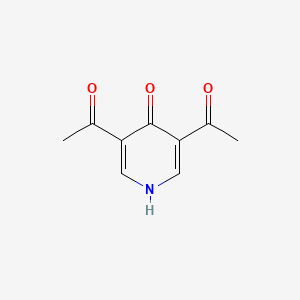 molecular formula C9H9NO3 B14833069 1-(5-Acetyl-4-hydroxypyridin-3-YL)ethanone 