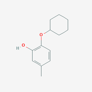 molecular formula C13H18O2 B14833097 2-(Cyclohexyloxy)-5-methylphenol 