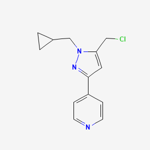 4-(5-(chloromethyl)-1-(cyclopropylmethyl)-1H-pyrazol-3-yl)pyridine