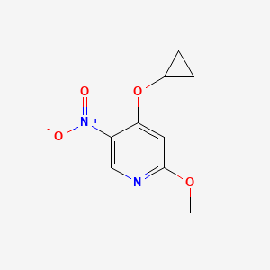 molecular formula C9H10N2O4 B14833114 4-Cyclopropoxy-2-methoxy-5-nitropyridine CAS No. 1243415-11-3