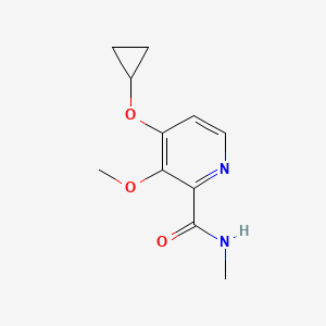 molecular formula C11H14N2O3 B14833125 4-Cyclopropoxy-3-methoxy-N-methylpicolinamide 