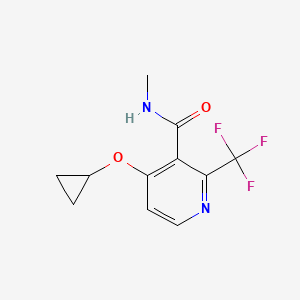 molecular formula C11H11F3N2O2 B14833132 4-Cyclopropoxy-N-methyl-2-(trifluoromethyl)nicotinamide 