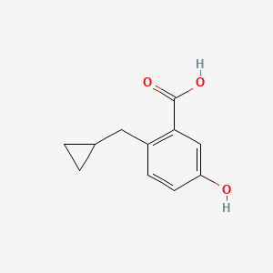 molecular formula C11H12O3 B14833165 2-(Cyclopropylmethyl)-5-hydroxybenzoic acid 