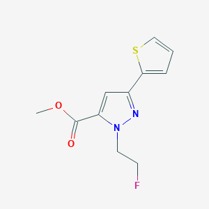 molecular formula C11H11FN2O2S B1483318 methyl 1-(2-fluoroethyl)-3-(thiophen-2-yl)-1H-pyrazole-5-carboxylate CAS No. 2097958-55-7