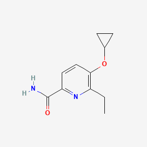 molecular formula C11H14N2O2 B14833188 5-Cyclopropoxy-6-ethylpicolinamide 