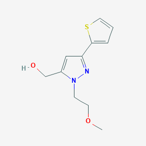 (1-(2-methoxyethyl)-3-(thiophen-2-yl)-1H-pyrazol-5-yl)methanol