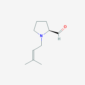 2-Pyrrolidinecarboxaldehyde,1-(3-methyl-2-butenyl)-,(S)-(9CI)