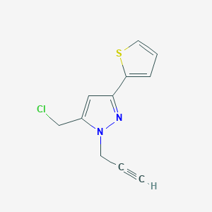 molecular formula C11H9ClN2S B1483320 5-(氯甲基)-1-(炔丙-2-基)-3-(噻吩-2-基)-1H-吡唑 CAS No. 2092050-34-3