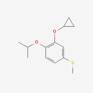 molecular formula C13H18O2S B14833202 (3-Cyclopropoxy-4-isopropoxyphenyl)(methyl)sulfane 