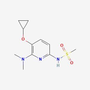 molecular formula C11H17N3O3S B14833210 N-(5-Cyclopropoxy-6-(dimethylamino)pyridin-2-YL)methanesulfonamide 