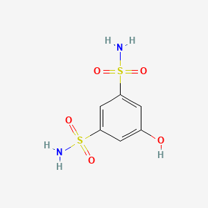 molecular formula C6H8N2O5S2 B14833216 5-Hydroxybenzene-1,3-disulfonamide 