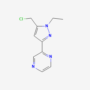 2-(5-(chloromethyl)-1-ethyl-1H-pyrazol-3-yl)pyrazine