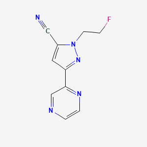 1-(2-fluoroethyl)-3-(pyrazin-2-yl)-1H-pyrazole-5-carbonitrile