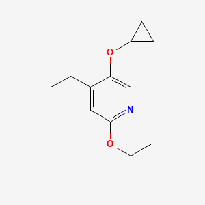 molecular formula C13H19NO2 B14833258 5-Cyclopropoxy-4-ethyl-2-isopropoxypyridine 