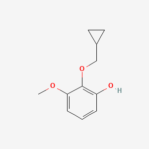 molecular formula C11H14O3 B14833260 2-(Cyclopropylmethoxy)-3-methoxyphenol 