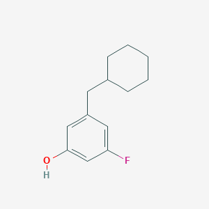 molecular formula C13H17FO B14833267 3-(Cyclohexylmethyl)-5-fluorophenol 