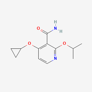 molecular formula C12H16N2O3 B14833310 4-Cyclopropoxy-2-isopropoxynicotinamide 