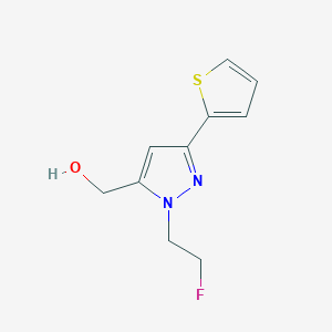 molecular formula C10H11FN2OS B1483332 (1-(2-fluoroethyl)-3-(thiophen-2-yl)-1H-pyrazol-5-yl)methanol CAS No. 2098105-00-9