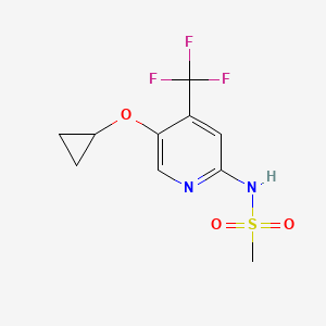 molecular formula C10H11F3N2O3S B14833322 N-(5-Cyclopropoxy-4-(trifluoromethyl)pyridin-2-YL)methanesulfonamide 