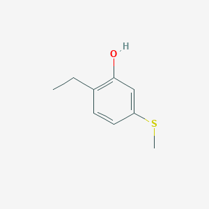 molecular formula C9H12OS B14833330 2-Ethyl-5-(methylthio)phenol 