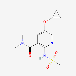 molecular formula C12H17N3O4S B14833379 5-Cyclopropoxy-N,N-dimethyl-2-(methylsulfonamido)nicotinamide 