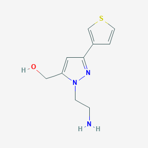 molecular formula C10H13N3OS B1483338 (1-(2-aminoethyl)-3-(thiophen-3-yl)-1H-pyrazol-5-yl)methanol CAS No. 2098119-25-4