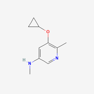 molecular formula C10H14N2O B14833386 5-Cyclopropoxy-N,6-dimethylpyridin-3-amine 