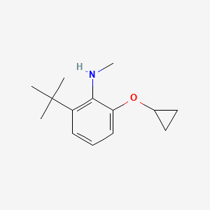 molecular formula C14H21NO B14833403 2-Tert-butyl-6-cyclopropoxy-N-methylaniline 