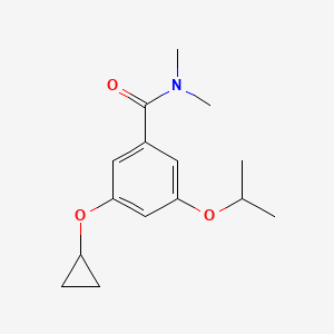 molecular formula C15H21NO3 B14833432 3-Cyclopropoxy-5-isopropoxy-N,N-dimethylbenzamide 