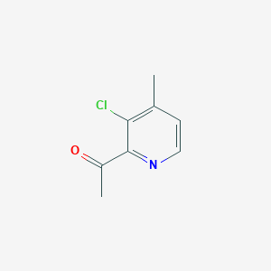 molecular formula C8H8ClNO B14833454 1-(3-Chloro-4-methylpyridin-2-YL)ethanone 