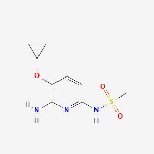 molecular formula C9H13N3O3S B14833461 N-(6-Amino-5-cyclopropoxypyridin-2-YL)methanesulfonamide 