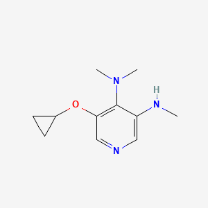 molecular formula C11H17N3O B14833476 5-Cyclopropoxy-N3,N4,N4-trimethylpyridine-3,4-diamine 