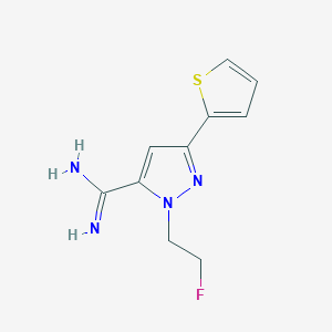 1-(2-fluoroethyl)-3-(thiophen-2-yl)-1H-pyrazole-5-carboximidamide