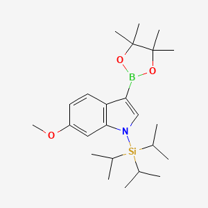 6-Methoxy-3-(4,4,5,5-tetramethyl-1,3,2-dioxaborolan-2-YL)-1-(triisopropylsilyl)-1H-indole