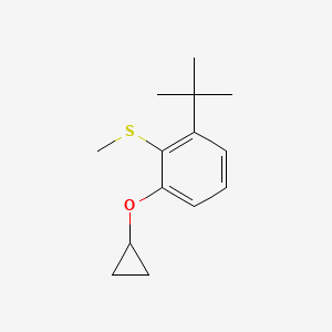 molecular formula C14H20OS B14833554 (2-Tert-butyl-6-cyclopropoxyphenyl)(methyl)sulfane 