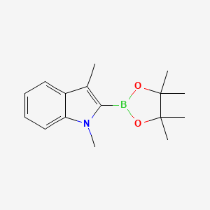 molecular formula C16H22BNO2 B14833555 1,3-Dimethyl-2-(4,4,5,5-tetramethyl-1,3,2-dioxaborolan-2-YL)-indole 