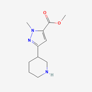 molecular formula C11H17N3O2 B1483357 methyl 1-methyl-3-(piperidin-3-yl)-1H-pyrazole-5-carboxylate CAS No. 2092032-84-1