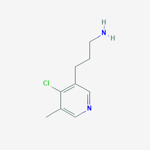 molecular formula C9H13ClN2 B14833576 3-(4-Chloro-5-methylpyridin-3-YL)propan-1-amine 