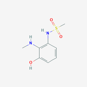 molecular formula C8H12N2O3S B14833589 N-(3-Hydroxy-2-(methylamino)phenyl)methanesulfonamide 