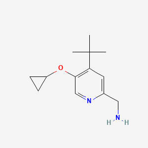 molecular formula C13H20N2O B14833591 (4-Tert-butyl-5-cyclopropoxypyridin-2-YL)methanamine 